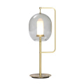 Moderne Nachttischlampe Italien-Design-einfache Metallglas-Tischlampe für Hotel